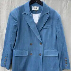 Jan Denim Blazer - Blue × Size M/L from Frankie Shop